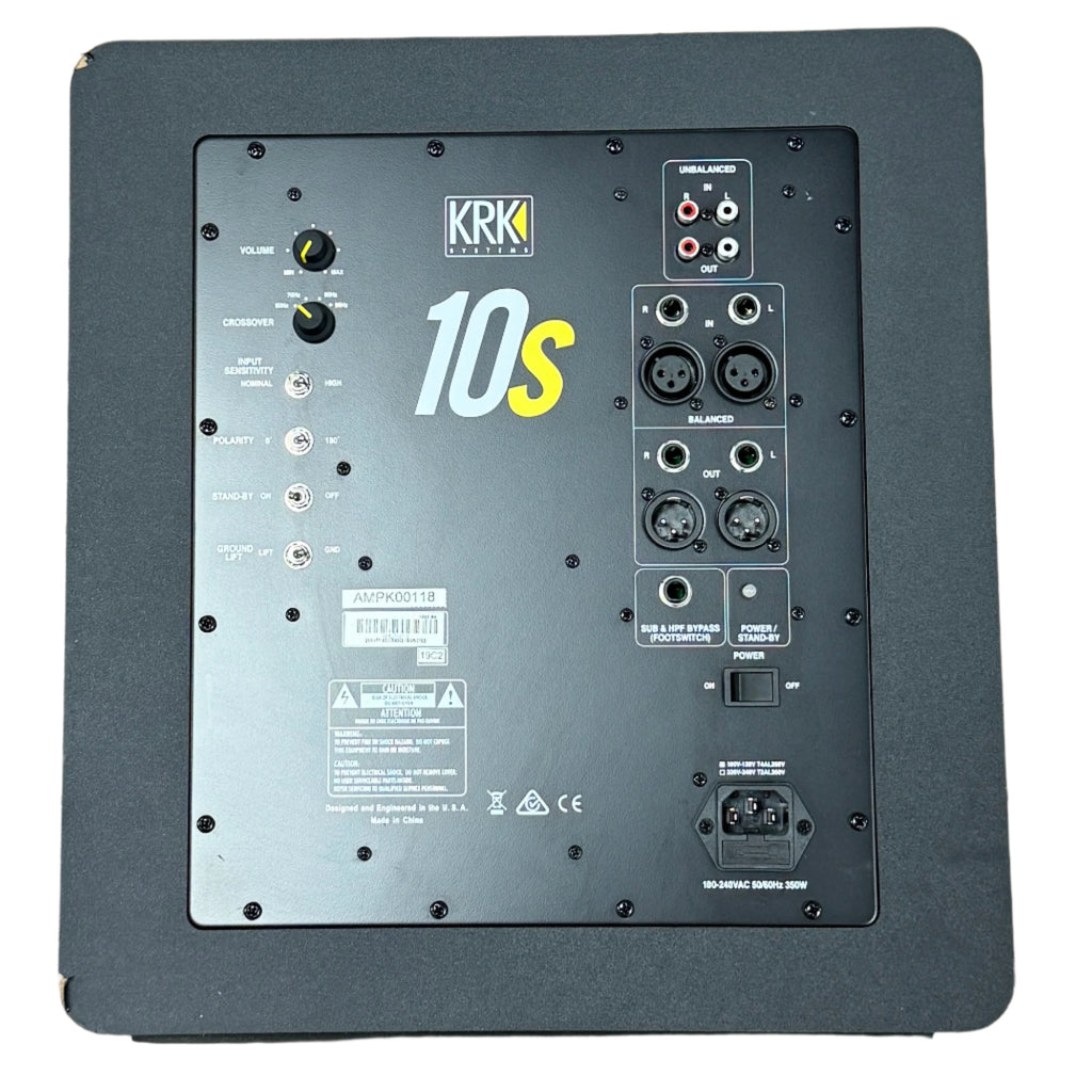 KRK Systems 10S Powered Studio Subwoofer back
