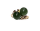 14K Yellow Gold Green Jade Leaf Bypass Ring