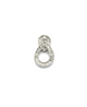 .925 Sterling Silver 2CTW Diamond Intertwining Figure 8 Pendant Silver pendant with clear stones on a white background