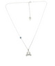 Silver necklace with a pendant on a white background
