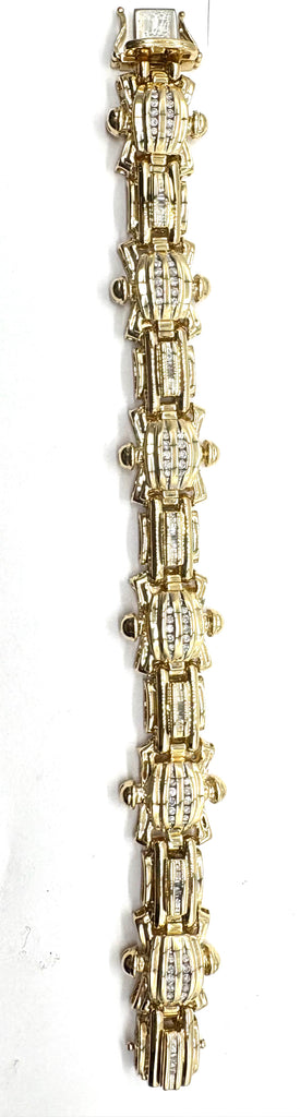 14k Yellow Gold Fancy Bar Bracelet