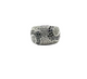 14K White Gold 2.5CTW Black & White Diamond Flower Dome Ring