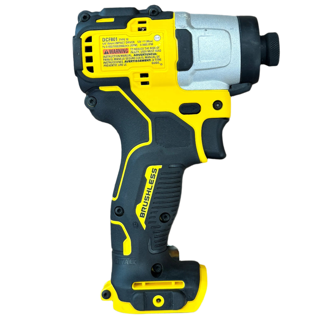 DeWalt XTREME 12V MAX Brushless Cordless 1/4 in. Impact Driver - DCF801 back