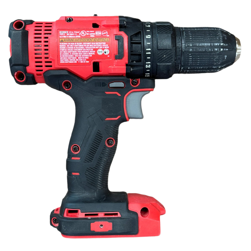 Craftsman V20 Cordless 1/2-in Drill/Driver w/ Battery & Charger (CMCD700) back