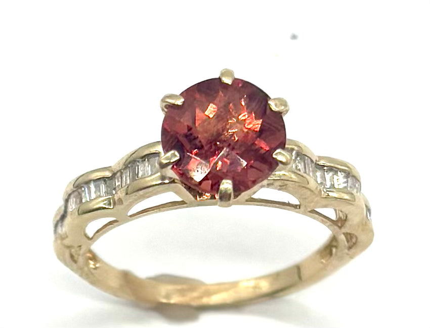 14k Citrine and Diamond Ring