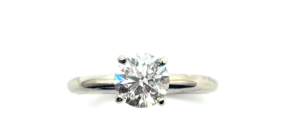 Diamond ring on a white background