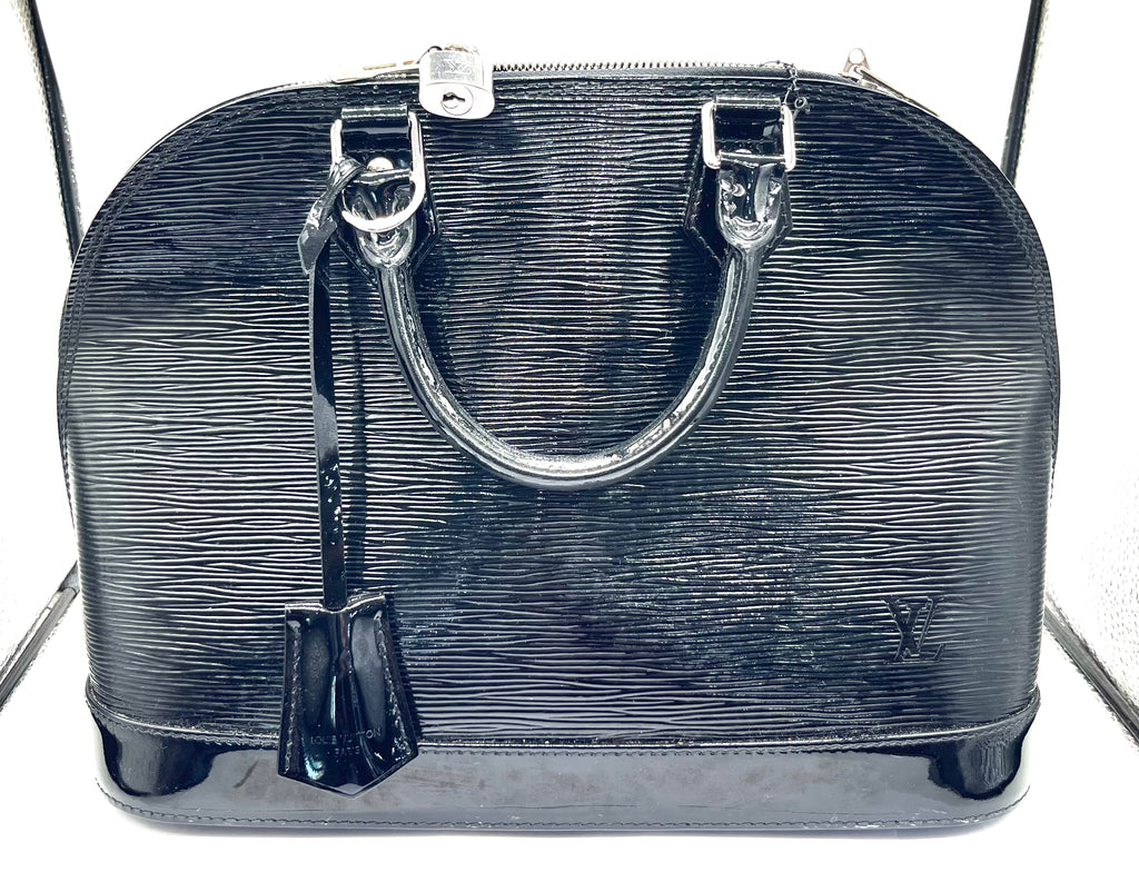 Transparent handbag with a visible brand logo on a white background