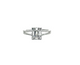 .925 Sterling Silver Round & Baguette CZ Split Ring
