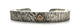 Caroline Pollack .925 Sterling Silver/14K Gold Swirl Textured Cuff Bracelet