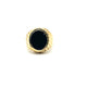 14k Yellow Gold Black Onyx Ribbed Ring