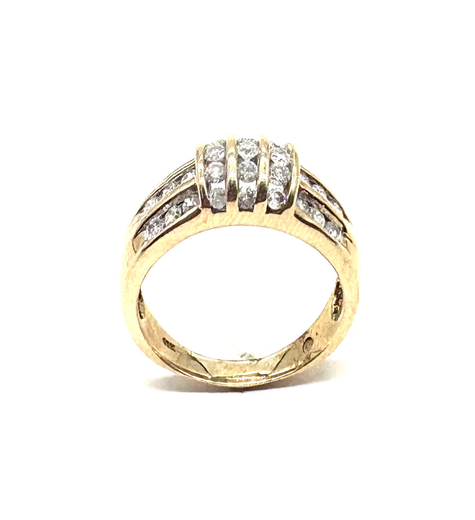 10k Yellow Gold Diamond Xover Knot Ring full