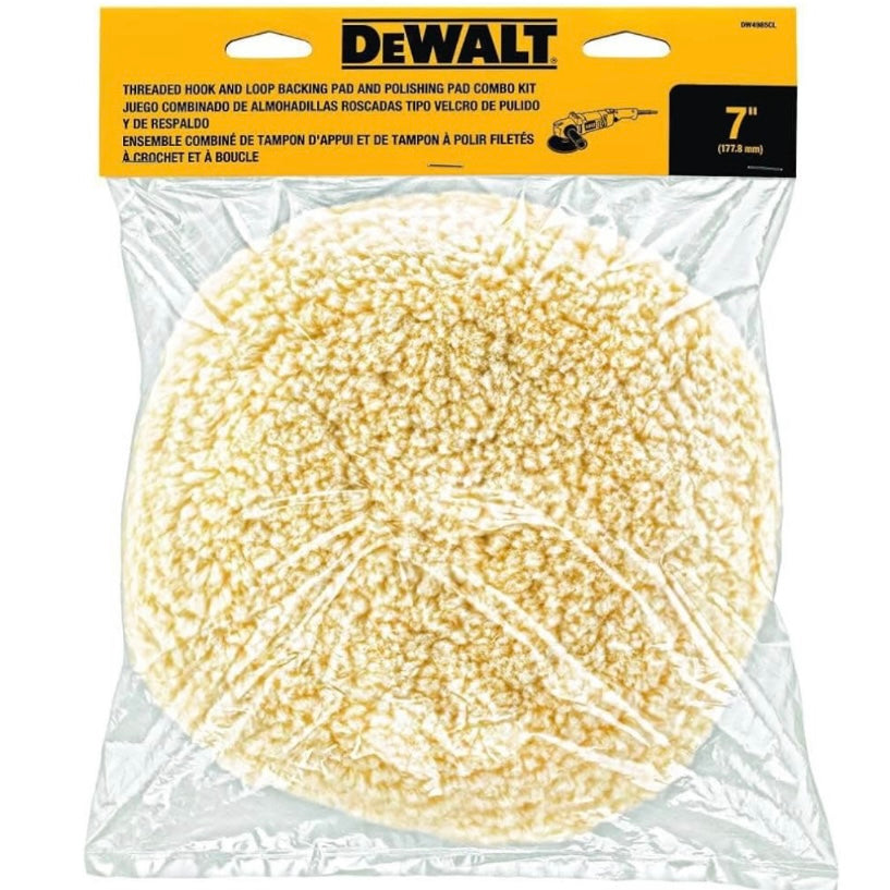 DeWalt Wool Buffing Pad and Backing Pad Kit (DW4985CL)