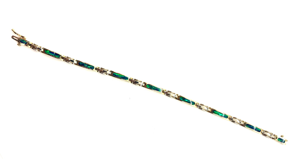 Black Opal Inlay Bracelet clear