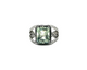Victoria Wieck .925 Sterling Silver Prasiolite (Green Amethyst) Split Crossover CZ Ring