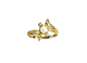 10K Yellow Gold Pearl Bypass Ring