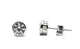 .925 Sterling Silver Bezel Set Round CZ Stud Earrings
