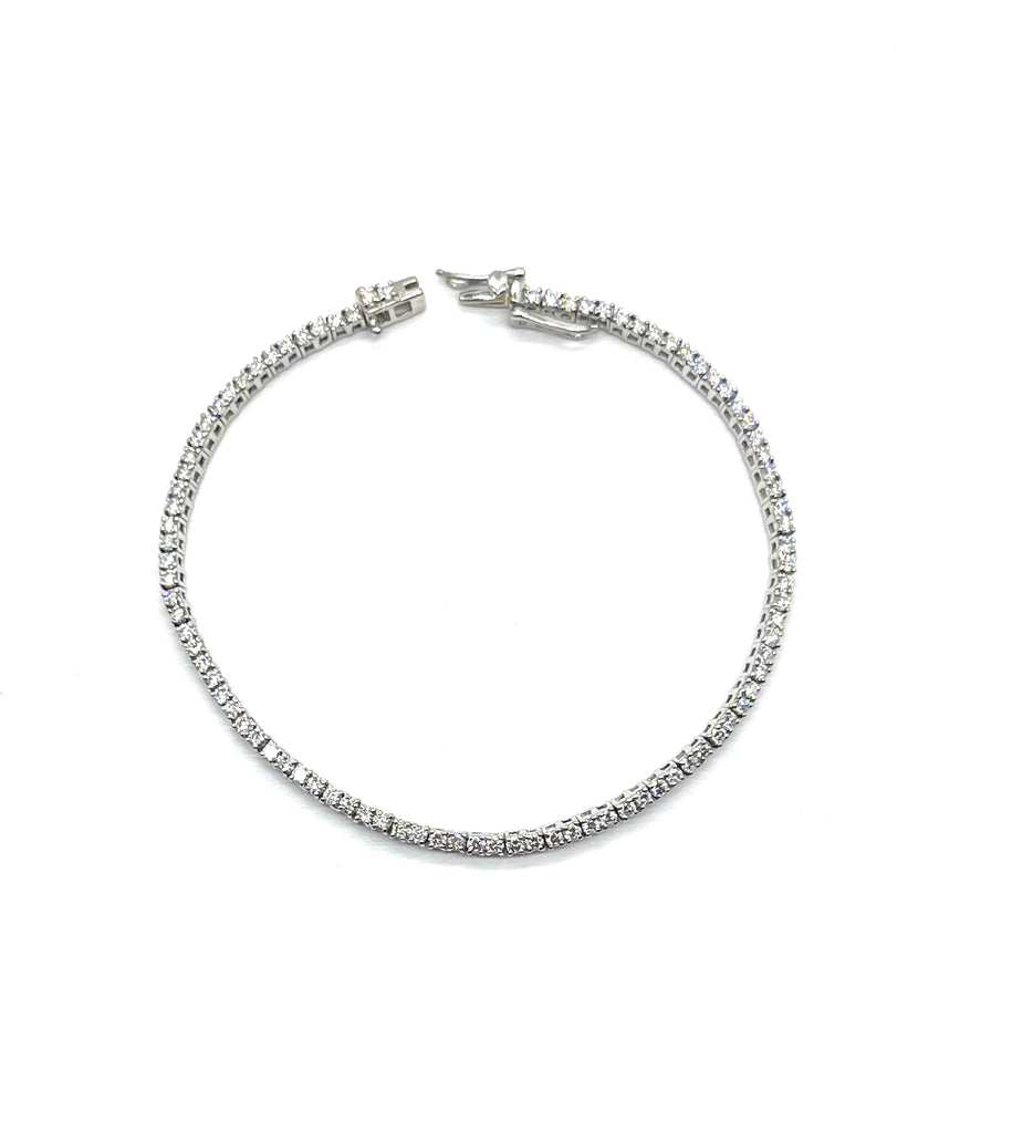 Platinum 2.75ctw Lab Grown Diamond Tennis Bracelet