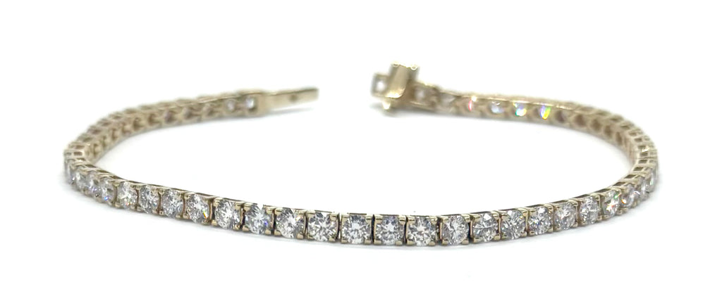 Diamond bracelet on a white background