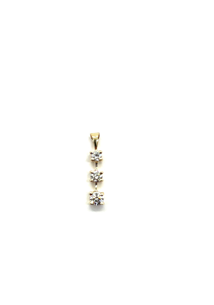 1/2ctw 3 In Line Diamond Bar Pendant