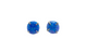 .925 Sterling Silver 6MM Blue Opal Earrings