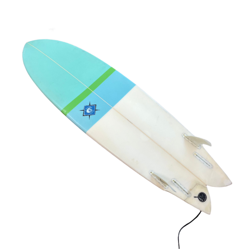 G Wilson "Smell Like Fish" Surfboard back