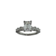 14K White Gold Emerald Cut 2.5CTW Lab Created Diamond Ring