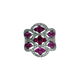 18K White Gold 1CTW Diamond & Ruby Cluster Art Deco Openwork Ring
