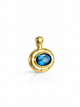 Gold Blue Topaz Gemstone Pendant