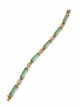 14K Gold Jade Link Bracelet
