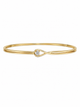 14K Gold Pandora Diamond Cuff Bangle