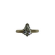 14K Yellow Gold 1CT Diamond Pear 6-Prong Solitaire Ring Pear-shaped diamond ring on a white background