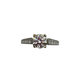 18K 1.25CTW Diamond Round Solitaire Cathedral Ring Diamond ring with a white background
