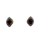 14K Yellow Gold .25CTW Diamond and Ruby Screw Back Stud Earrings Pair of earrings with gemstones on a white background