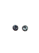 .925 Sterling Silver Round Bezel Set Blue Topaz Earrings