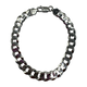 .925 Sterling Silver 16.9G 9MM Curb Bracelet Silver chain bracelet on a white background