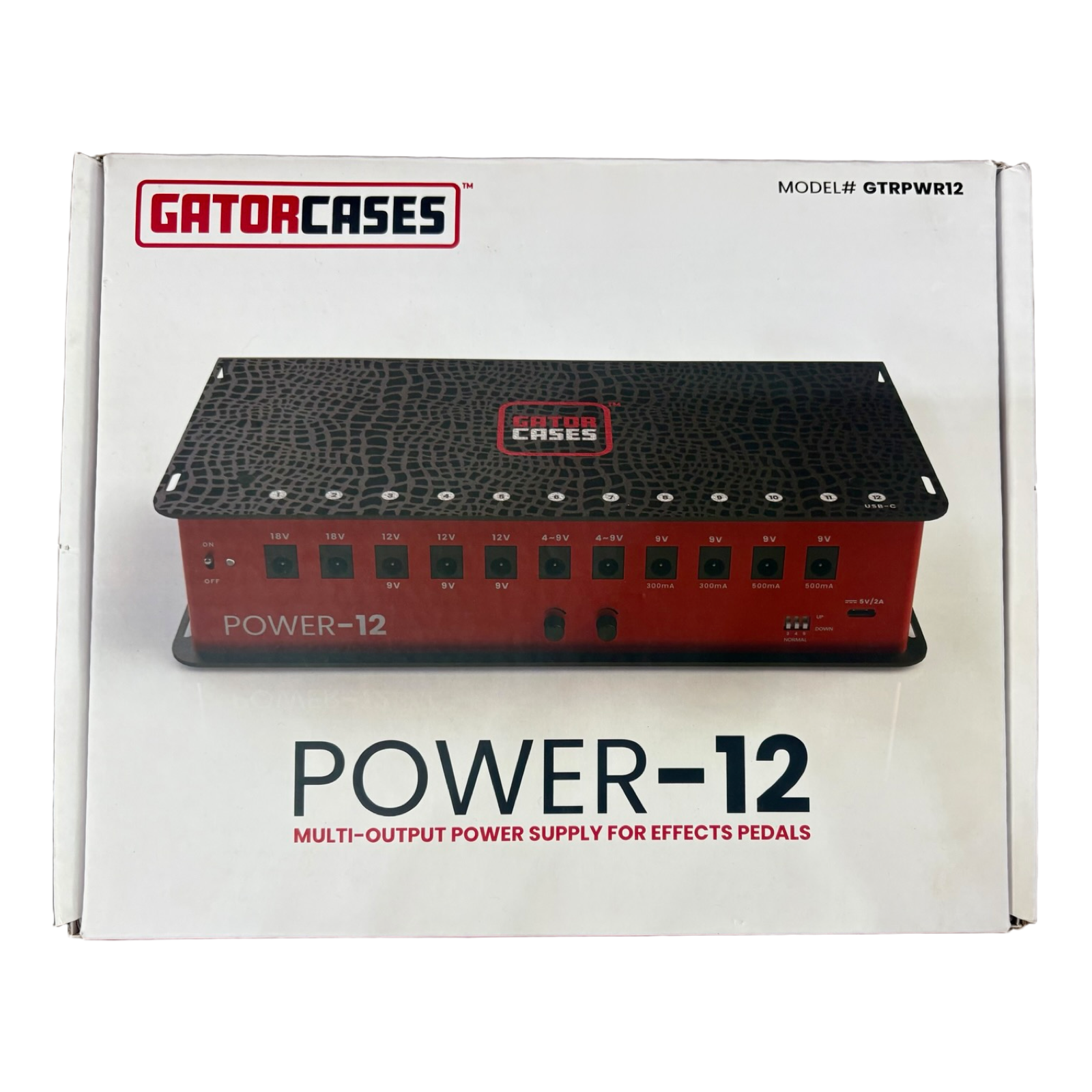 pedal board power Gator Cases GTR-PWR-12 Pedalboard Power Supply, 12 Outputs