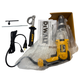 DeWalt 10 Amp 1/2" Variable Speed Reversible Pistol Grip Hammer Drill (DWD520) DeWalt power tool set with drill, cable, and accessories on a white background