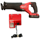 Milwaukee M18 Fuel Sawzall Reciprocating Saw w/ Battery & Charger (282120) Milwaukee cordless reciprocating saw with battery and charger on a white background