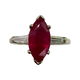14K White Gold 1/4CTW Diamond 2.84CT Ruby Ring