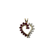 14K Yellow Gold Ruby 20PTW Diamond Ribbon Heart Pendant