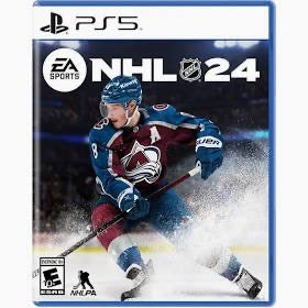 NHL 24 video game case for PS5 with hockey player on cover