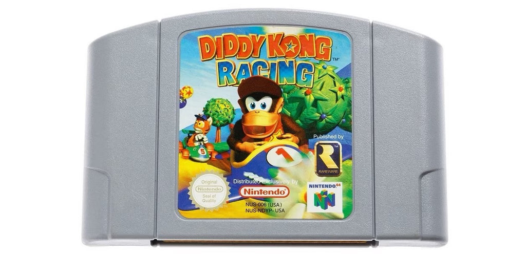 Diddy Kong Racing game cartridge for Nintendo N64 on a white background