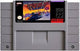 SNES game cartridge with a colorful game cover