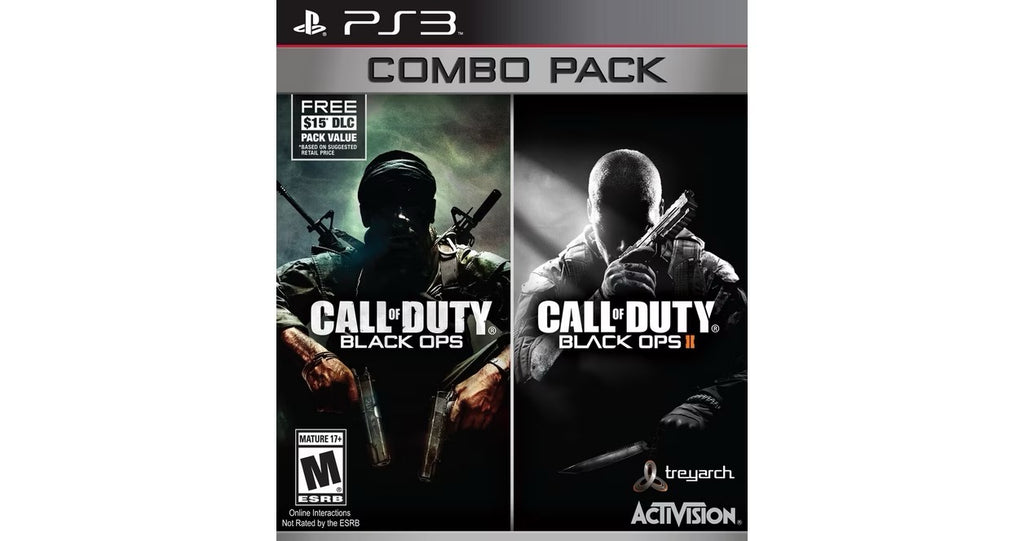 Call of Duty Black Ops combo pack for PS3 with two game covers on a white background