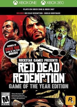 Red Dead Redemption Game of the Year Edition cover art for Xbox One and Xbox 360.