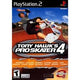 Box art for Tony Hawk's Pro Skater 4 on PlayStation 2 with a skater performing a trick.