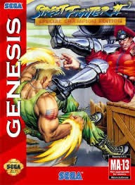Sega Genesis game cover featuring two characters in a fight