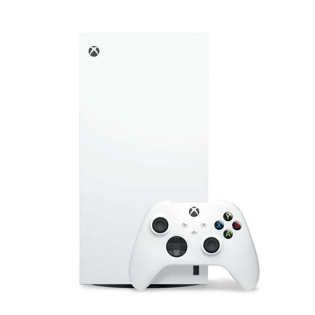 Microsoft Xbox Series X Digital Edition console with matching wireless controller, shown in sleek, modern design without disc slot.