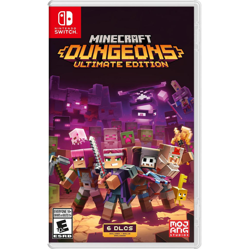 Minecraft Dungeons Ultimate Edition game case for Nintendo Switch