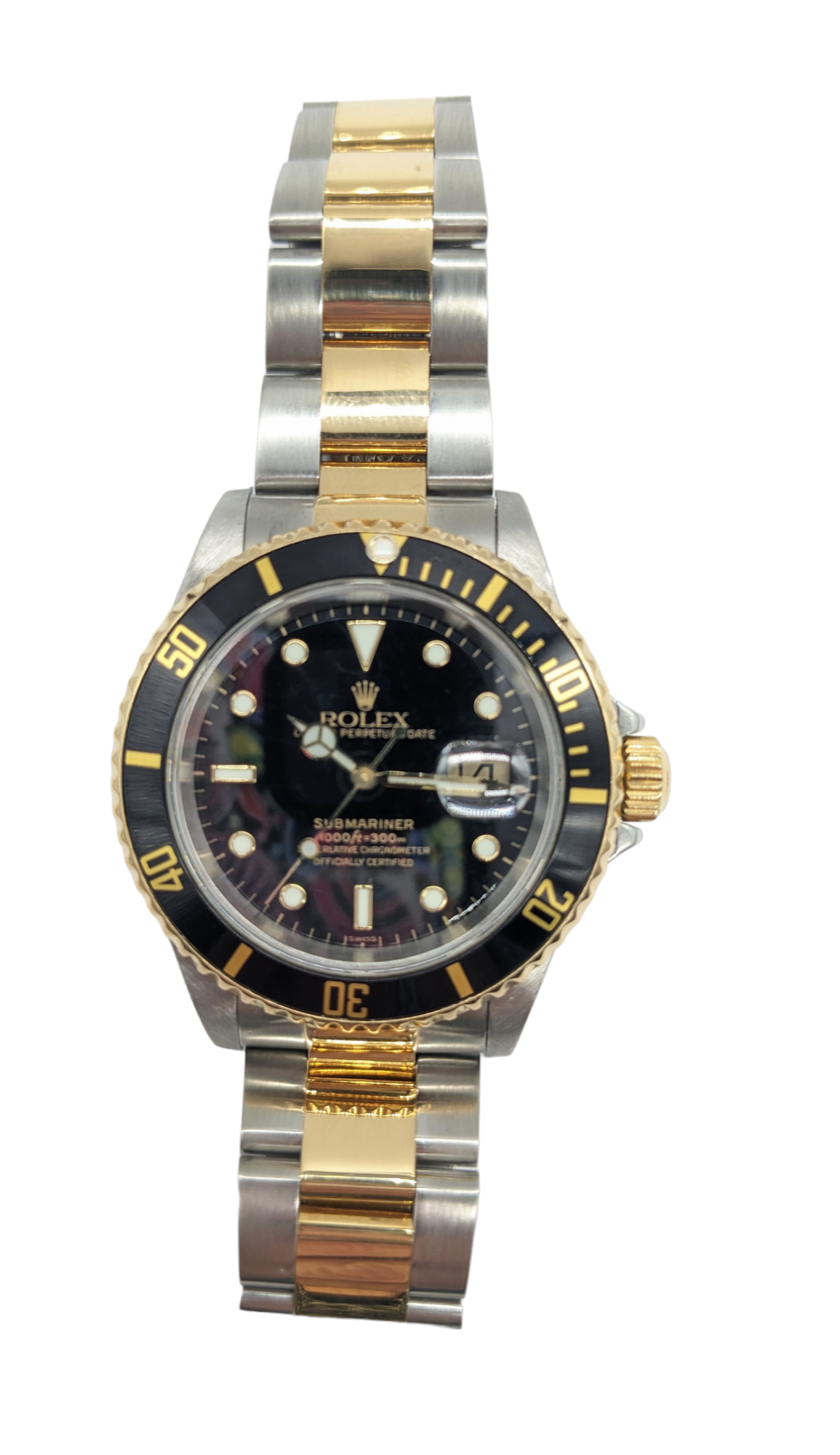 Rolex submariner hotsell silver gold black